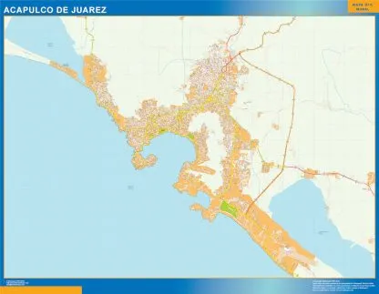 Mapa Acapulco De Juarez en Mexico