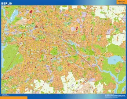 Mapa Berlin en Alemania