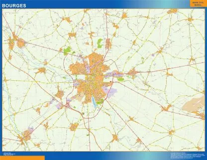 Mapa Bourges en Francia