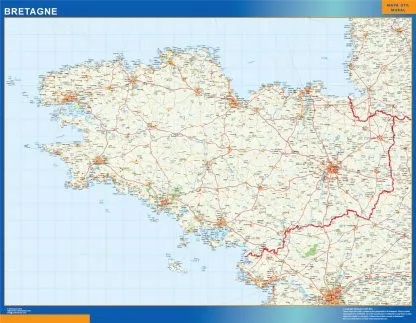Mapa Bretagne en Francia