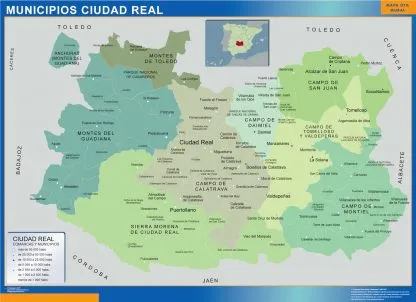 Mapa Ciudad Real por municipios