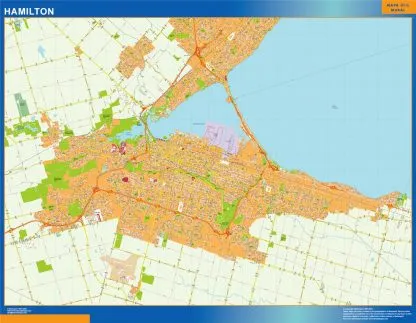 Mapa Hamilton en Canada