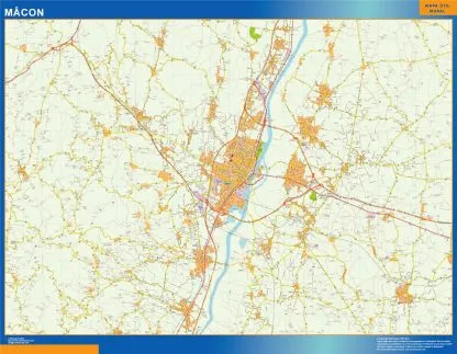 Mapa Macon en Francia