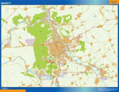 Mapa Nancy en Francia