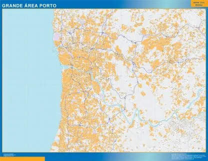 Mapa Porto Grande Area en Portugal