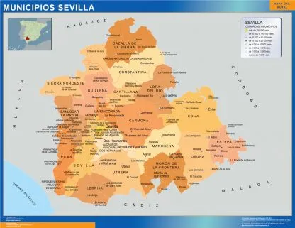 Mapa Sevilla por municipios