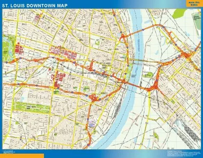 Mapa St Louis downtown