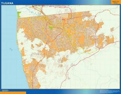 Mapa Tijuana en Mexico