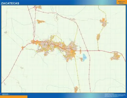 Mapa Zacatecas en Mexico