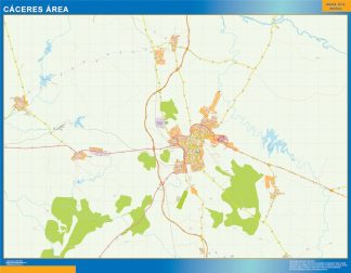 Mapa carreteras Caceres Area