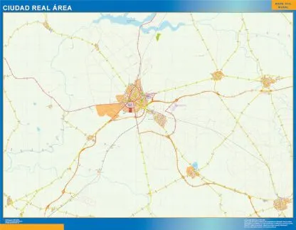 Mapa carreteras Ciudad Real Area