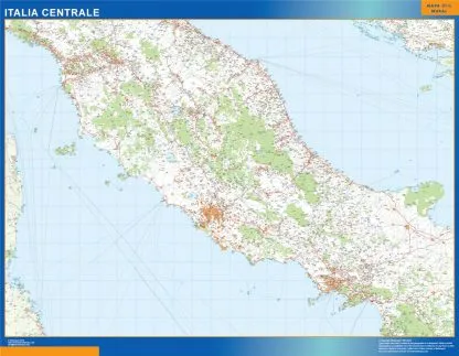 Mapa centro Italia carreteras