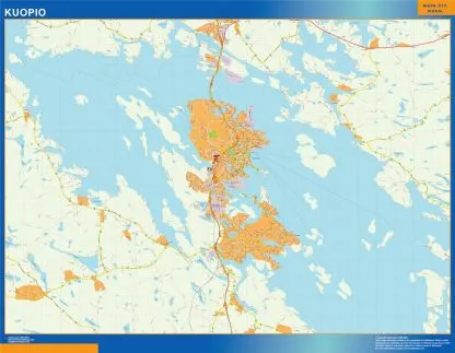 Mapa de Kuopio en Finlandia