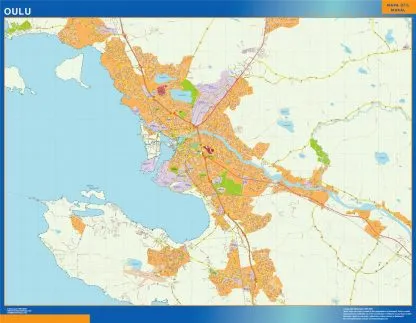 Mapa de Oulu en Finlandia