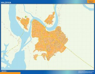 Mapa de Valdivia en Chile