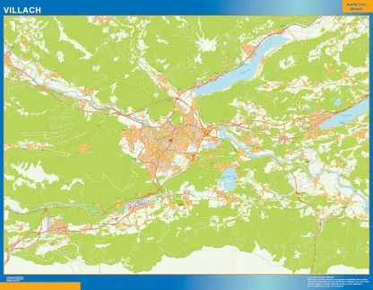Mapa de Villach en Austria