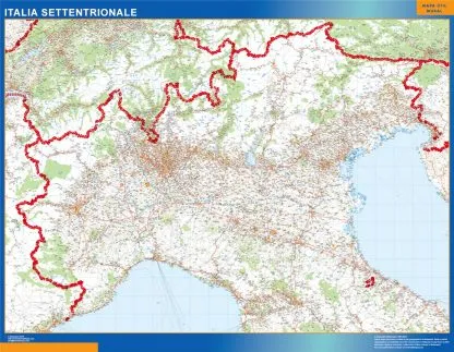 Mapa norte Italia carreteras