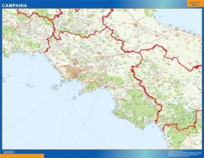 Mapa región Campania
