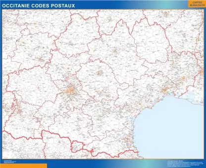 Mapa región OccitanIe postal