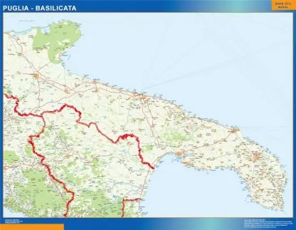 Mapa región Puglia